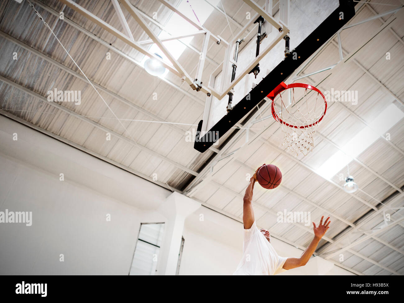 Basketball Bounce Competition Exercise Player Concept Stock Photo Alamy