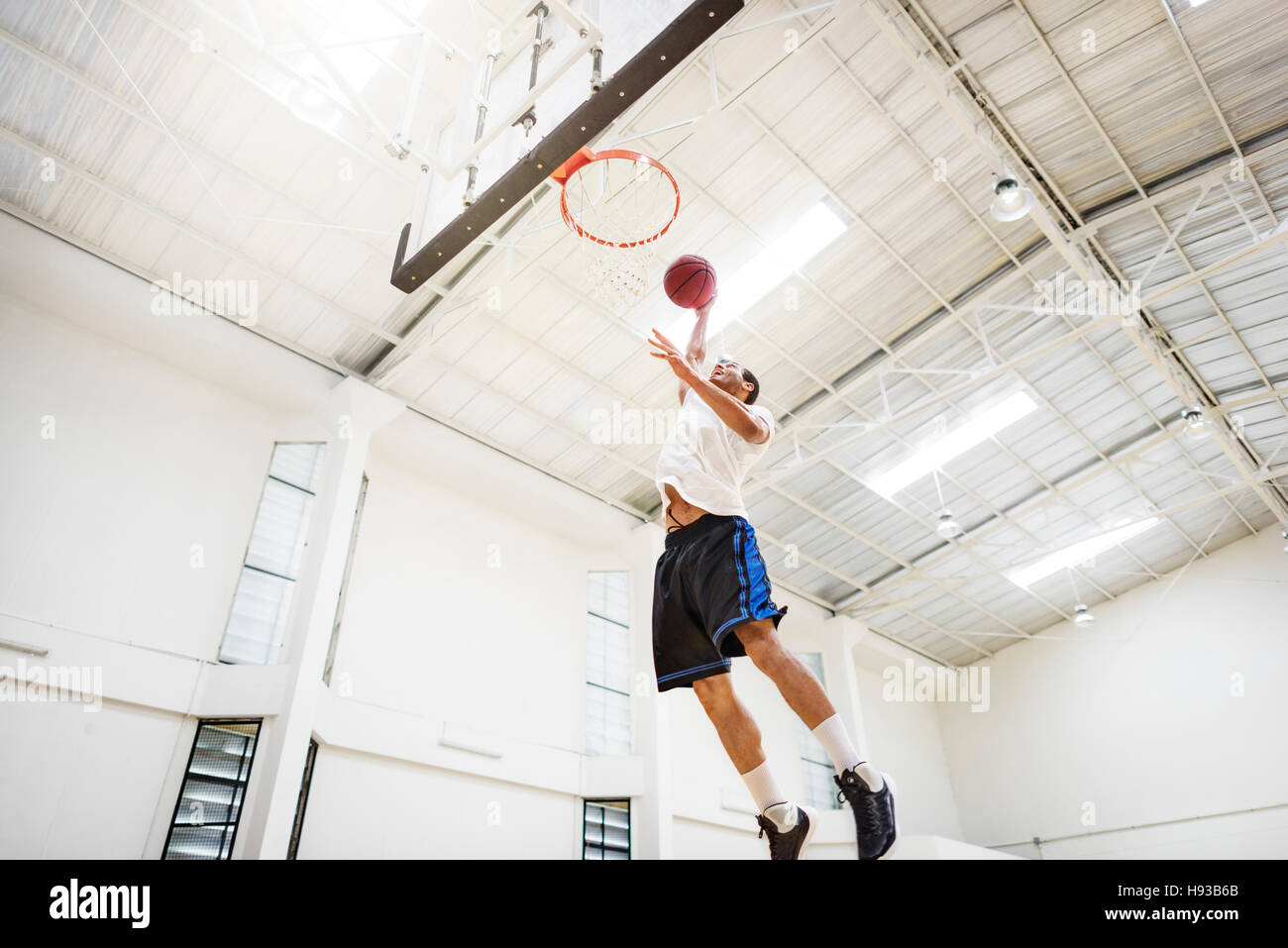 Basketball Bounce Competition Exercise Player Concept Stock Photo Alamy