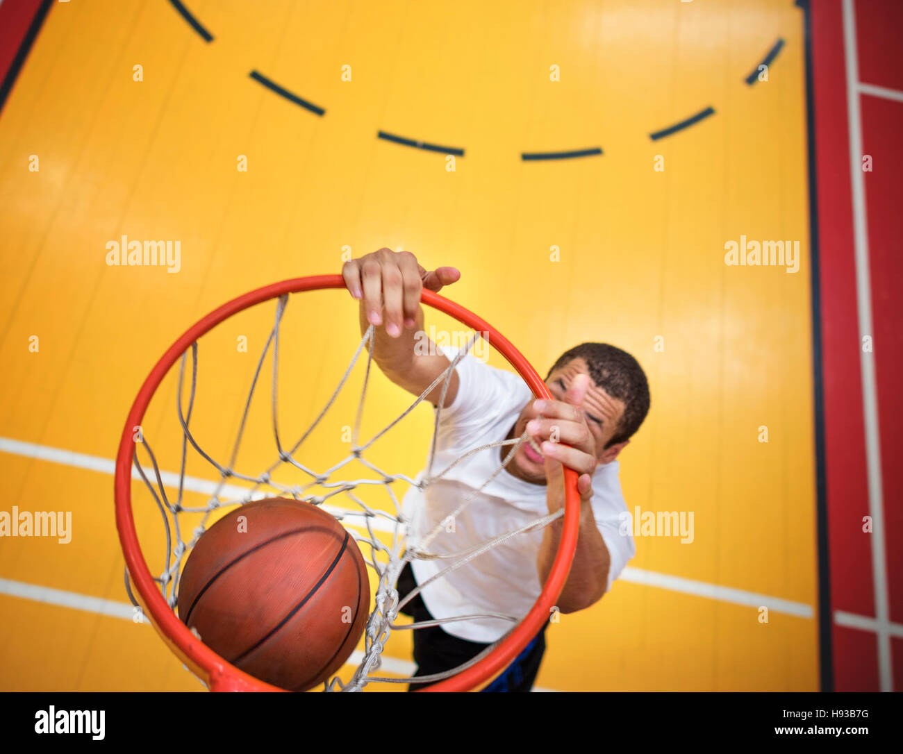 Basketball Bounce Competition Exercise Player Concept Stock Photo Alamy