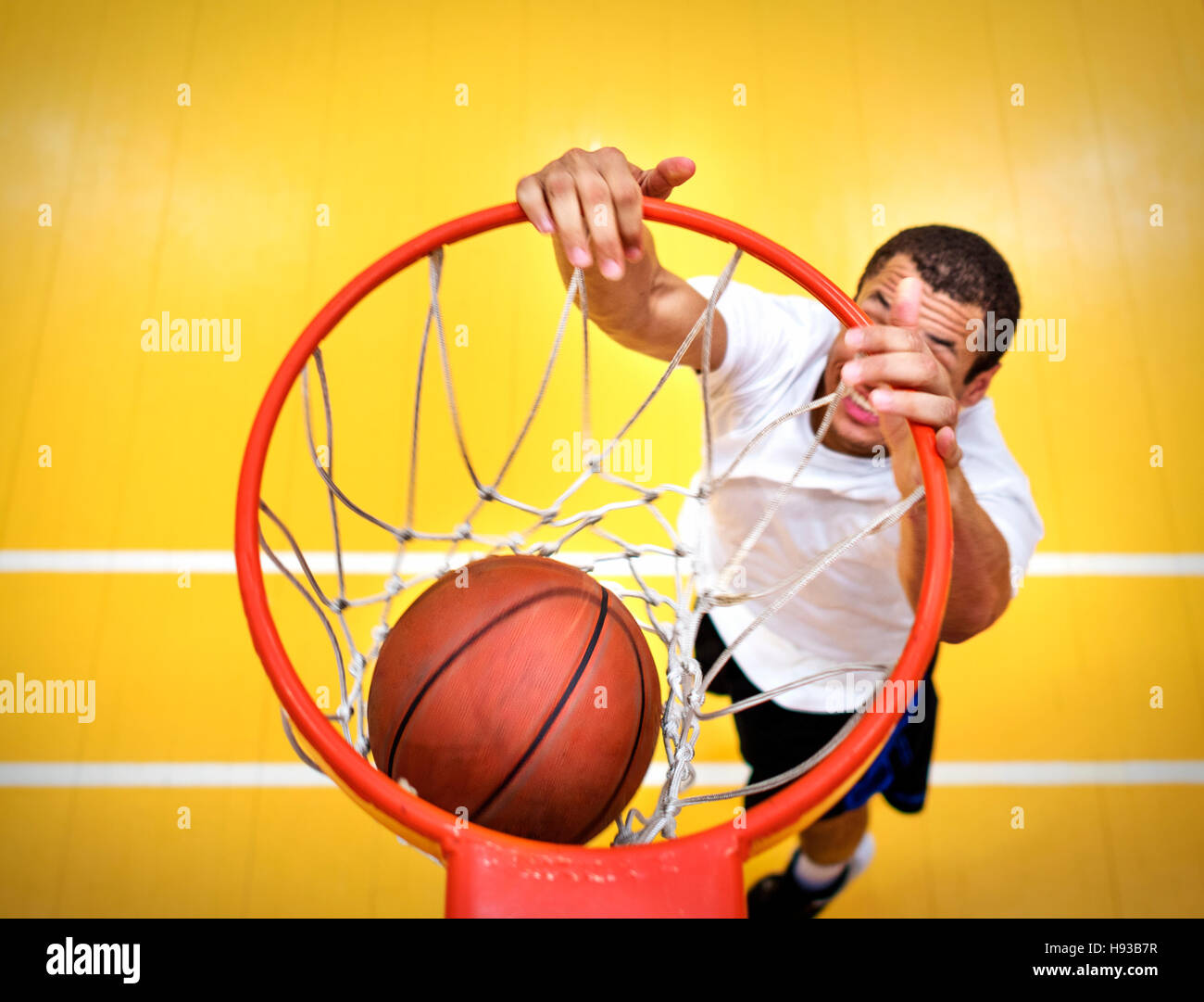 Basketball Bounce Competition Exercise Player Concept Stock Photo Alamy