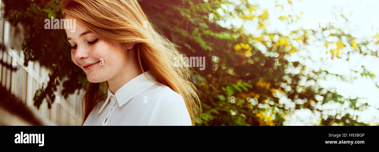 Girl Casual Activity Chilling Relaxation Outdoor Concept Stock Photo ...