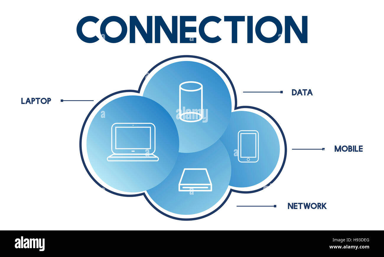 Connection Cloud Network Communication Concept Stock Photo