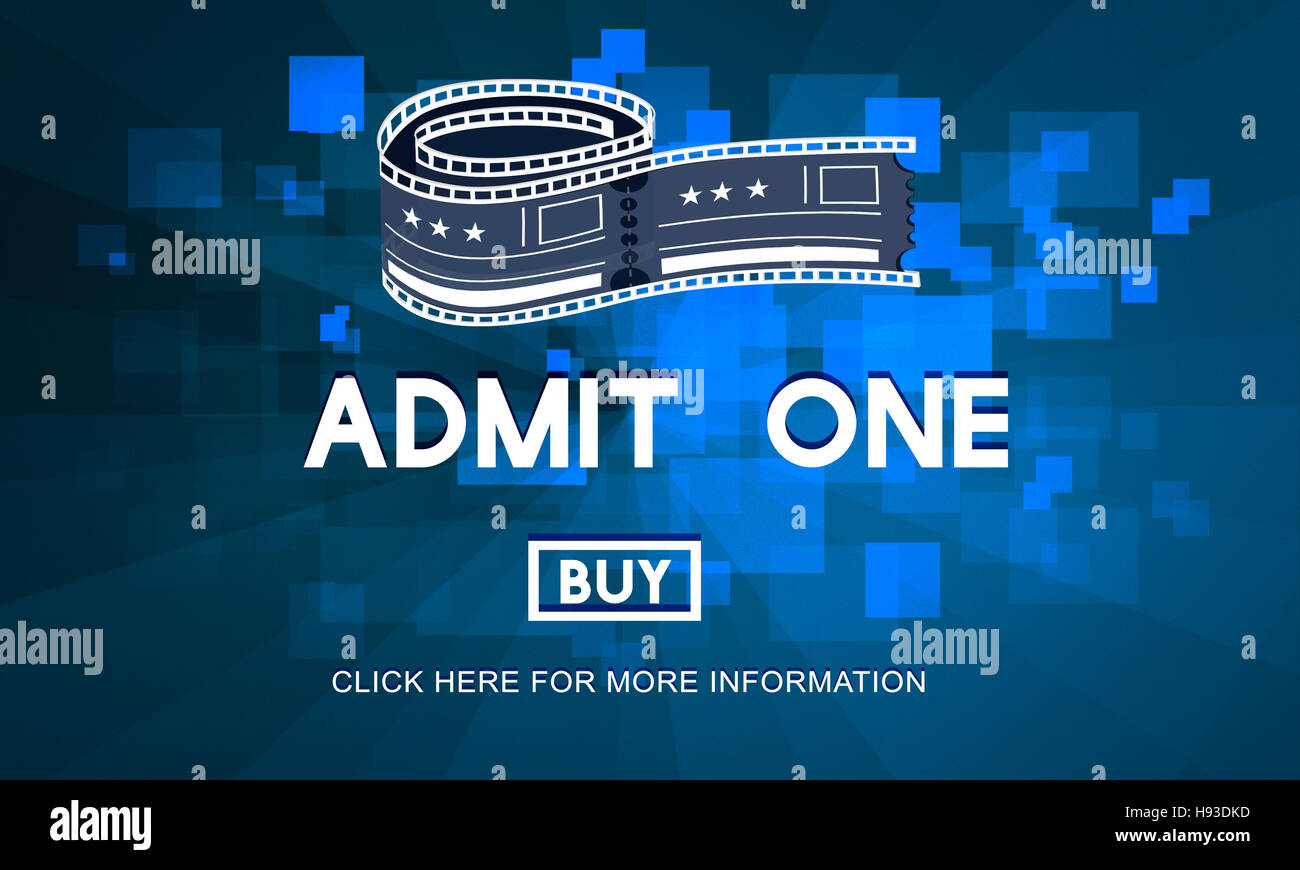Movie Cinema Ticket Graphic Concept Stock Photo