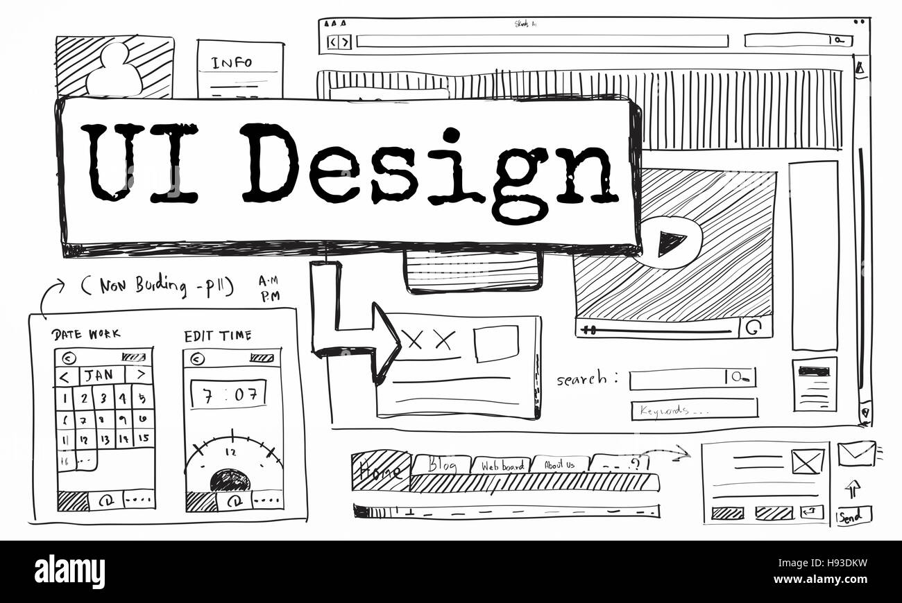 Design site Create Template Layout Concept Stock Photo Alamy