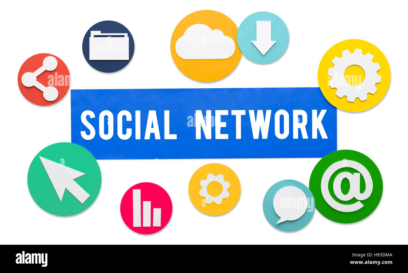 Social network internet connection Cut Out Stock Images Pictures Alamy