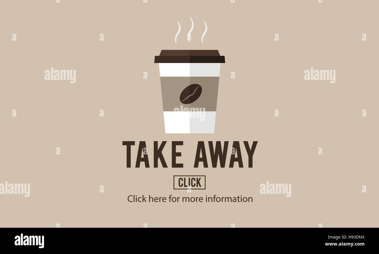 Coffee Take Away Order Online Delivery Menu Concept Stock Photo