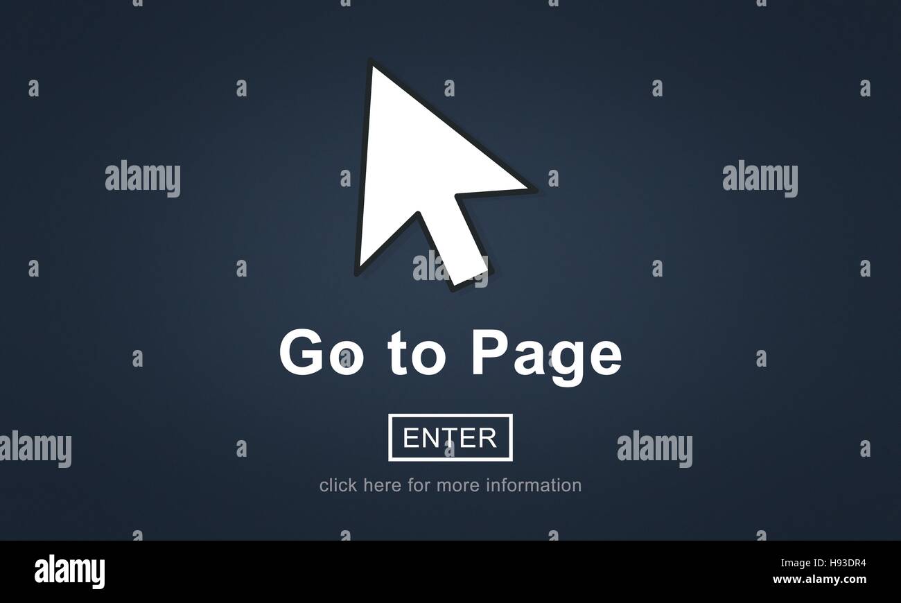 Go To Page Enter Button Interface Concept Stock Photo - Alamy