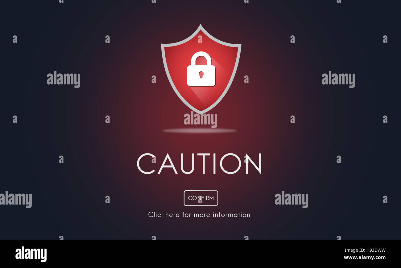 Beware Caution Dangerous Hacking Concept Stock Photo