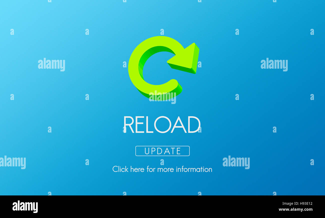 Reload Functionality Destruction Refresh Concept Stock Photo