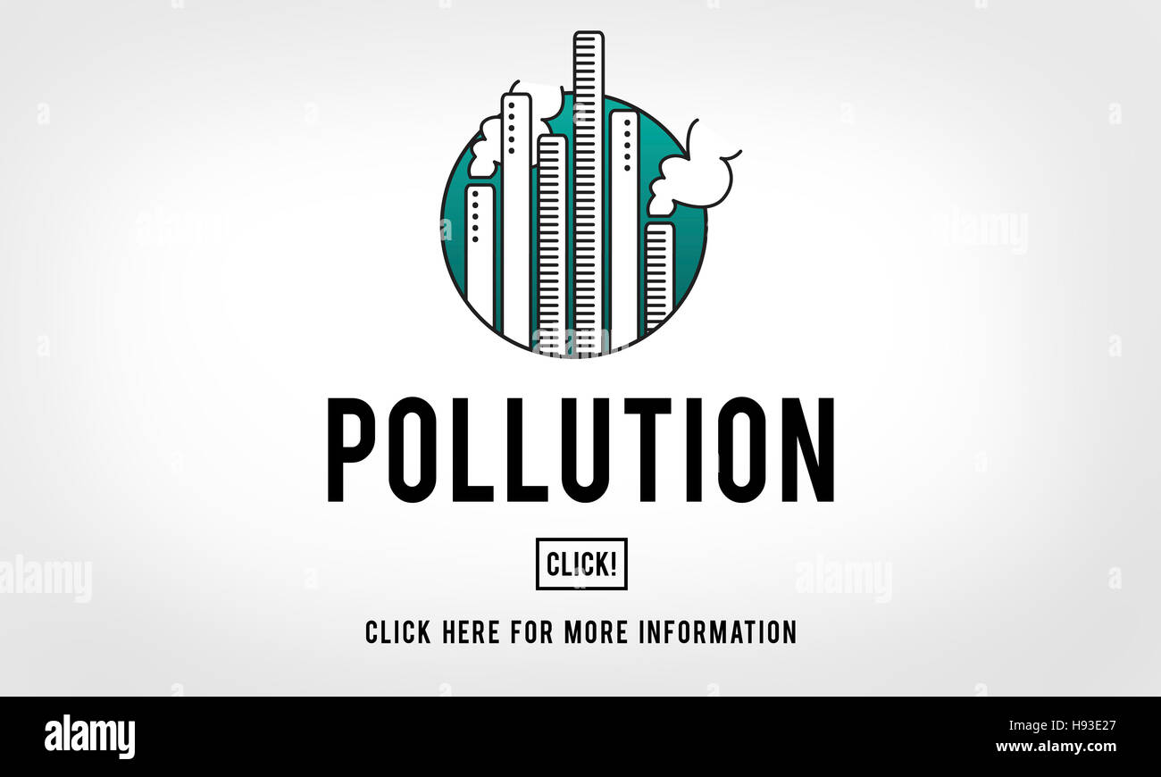 Pollution Emission Fog Hazard Mist Pollute Smog Concept Stock Photo