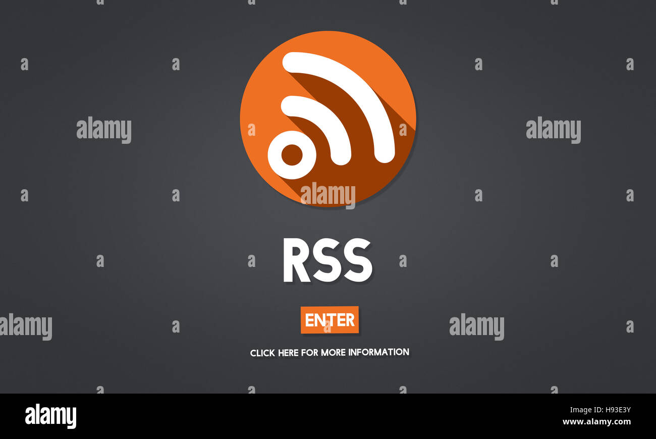RSS Digital Announcement Network Technology Concept Stock Photo - Alamy