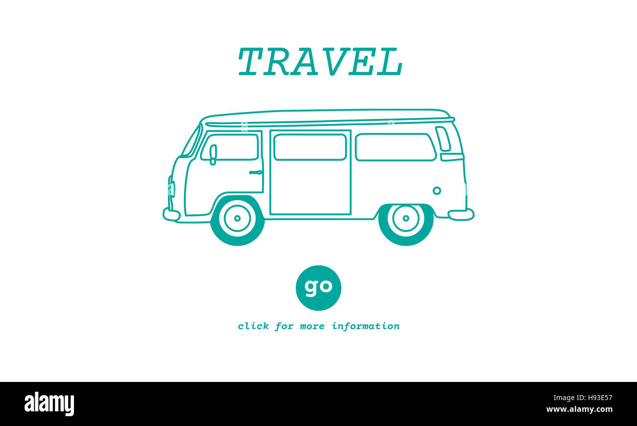 Travel Traveling Adventure Journey Destination Van Concept Stock Photo