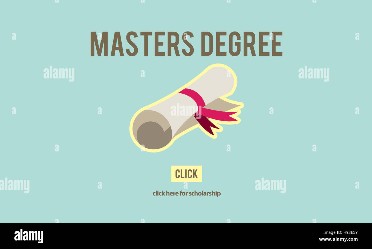 Master's Degree Knowledge Education Graduation Concept Stock Photo