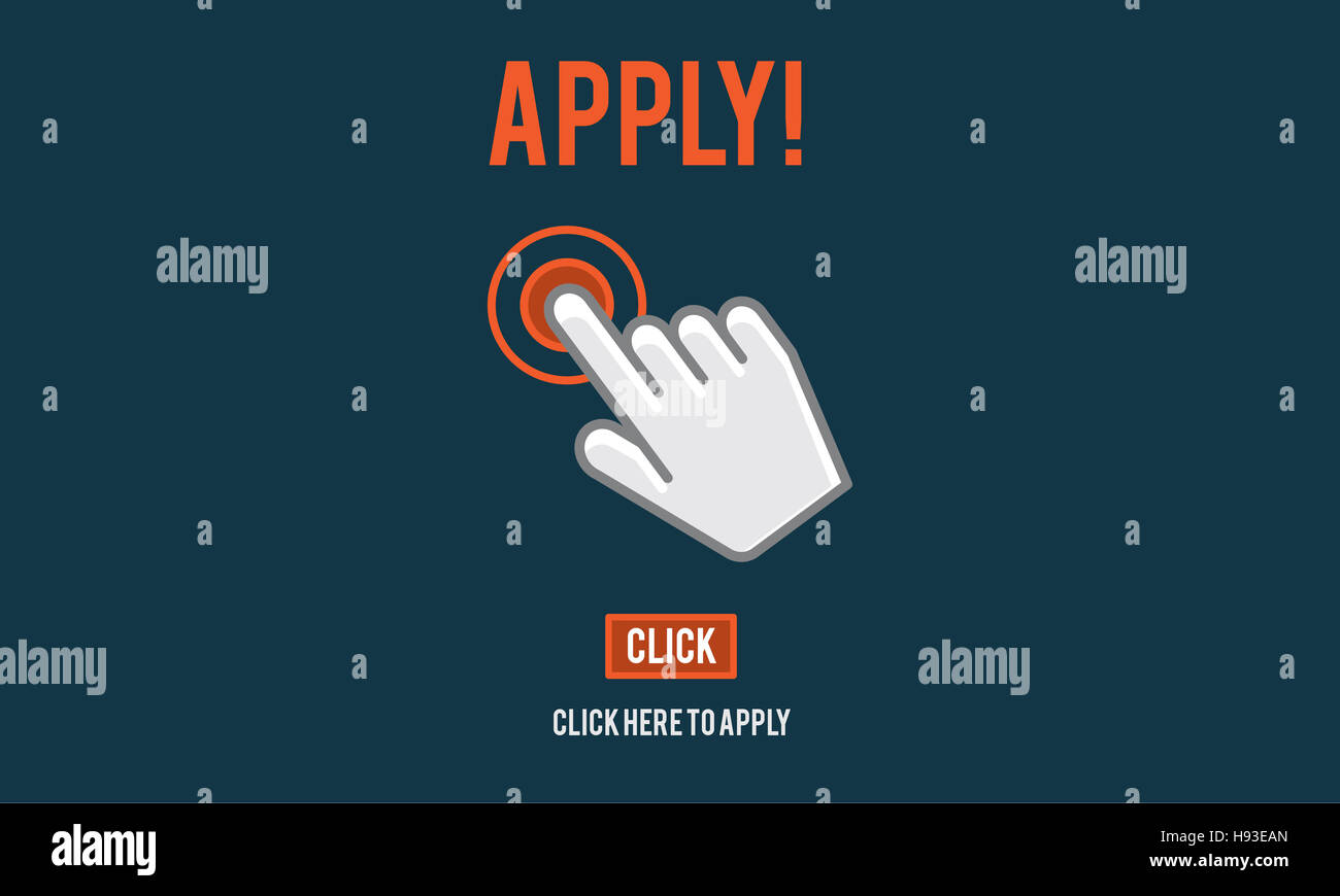 Apply Here Apply Online Job Concept Stock Photo