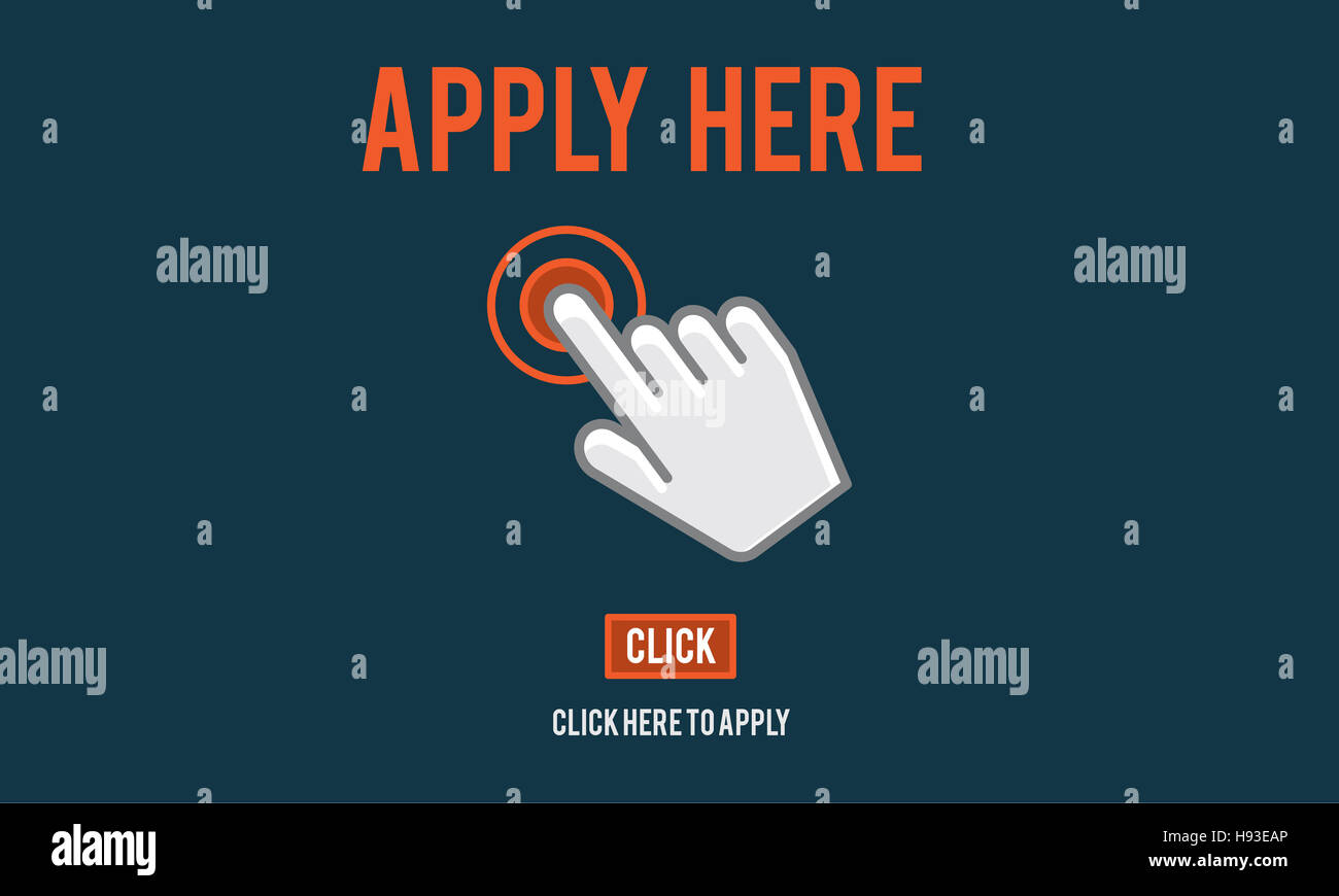 Apply Here Apply Online Job Concept Stock Photo