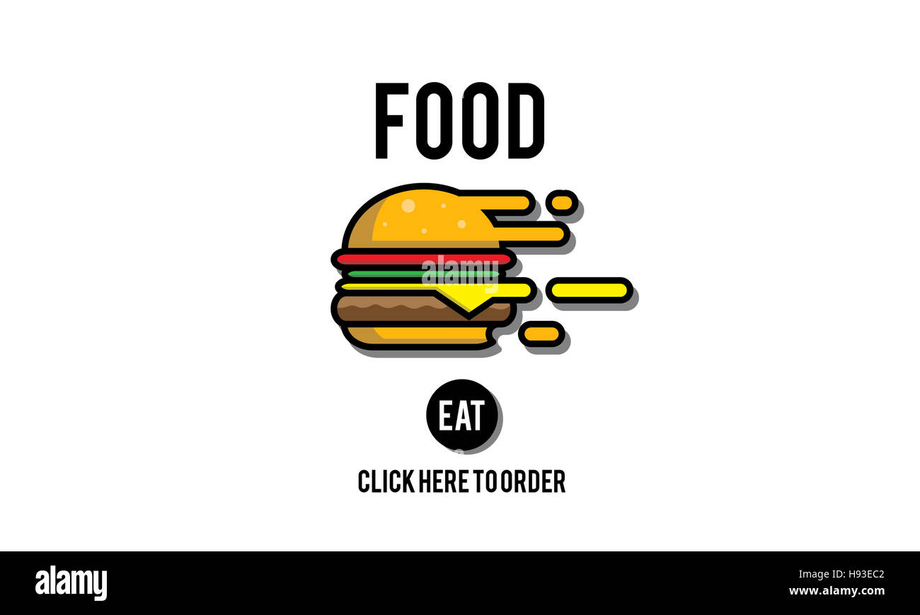 Food Burger Dining Eating Nourishment Concept Stock Photo