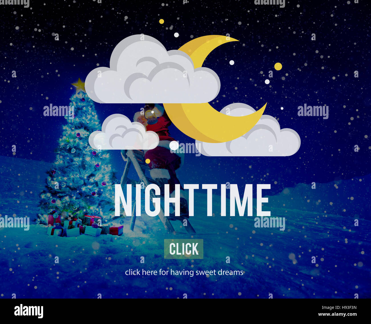 Nighttime Bright Moon Moonlight Tranquil Concept Stock Photo