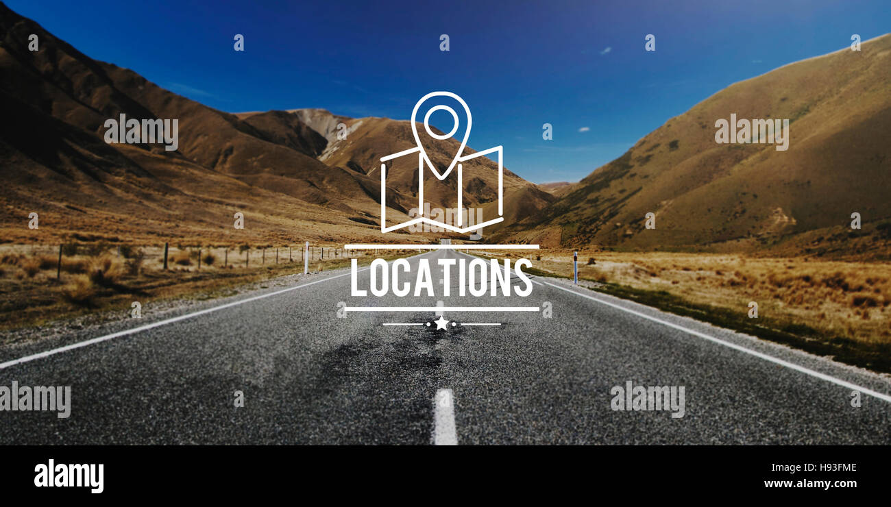Locations Traveling Destination Navigation Vacation Concept Stock Photo ...