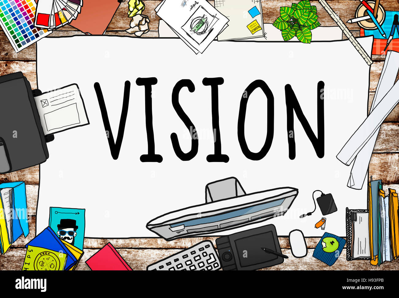 Vision Motivation Mission Inspiration Planning Concept Stock Photo - Alamy