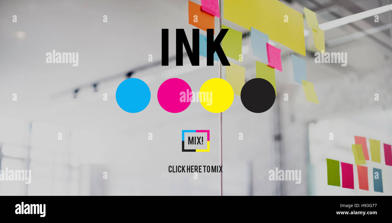 Ink Abstract Arty Pattern Color Paint Liquid Concept Stock Photo