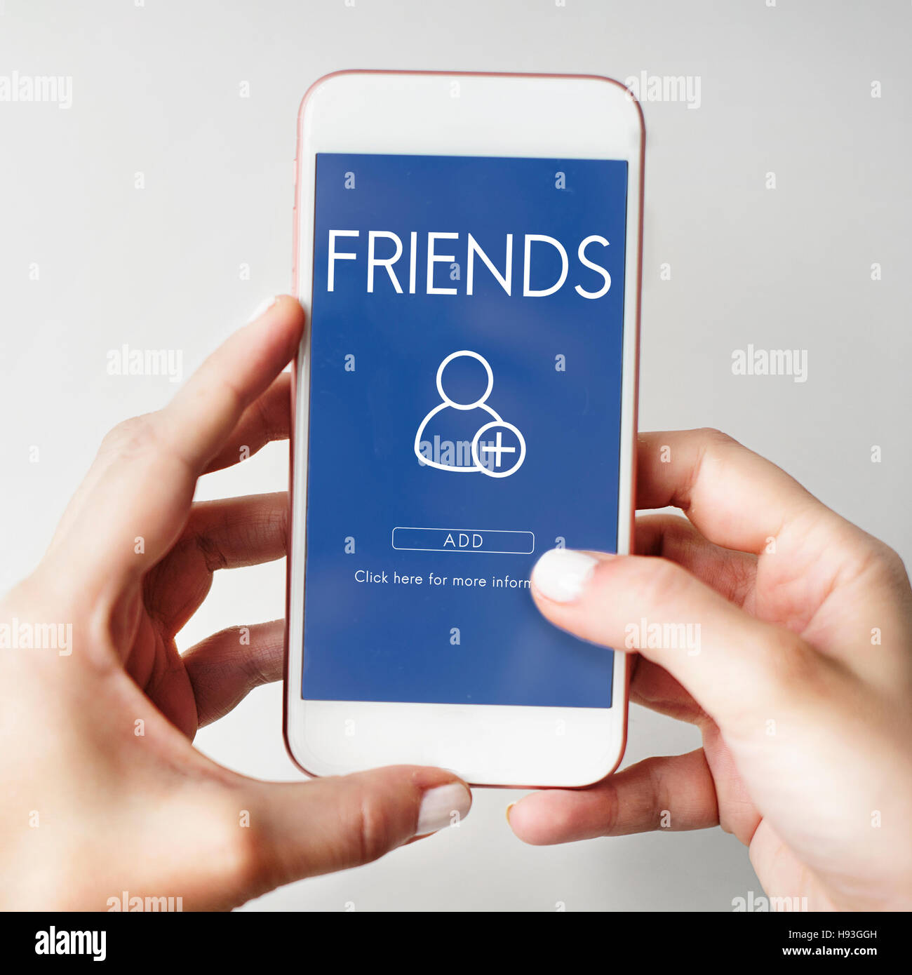 Add Friends Social Media Graphic Concept Stock Photo - Alamy