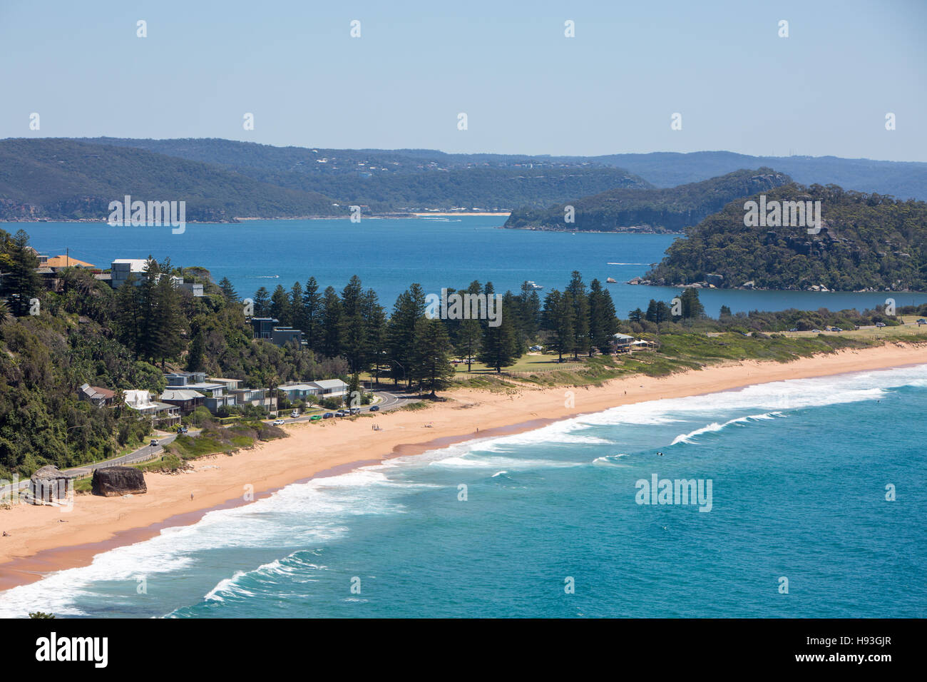 Aerial view palm beach pittwater hi-res stock photography and images ...