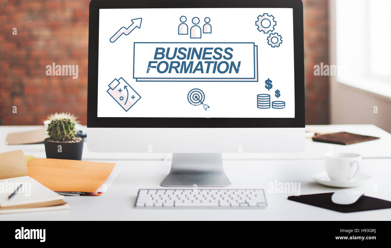 Business Formation Network Target Icons Graphic Concept Stock Photo - Alamy