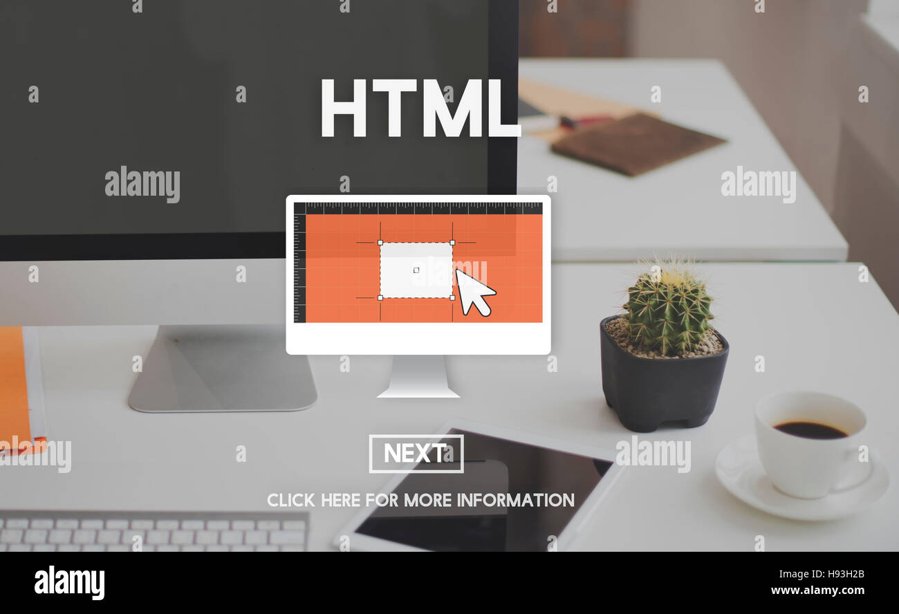 HTML Coding Computer Homepage Internet Network Concept Stock Photo - Alamy