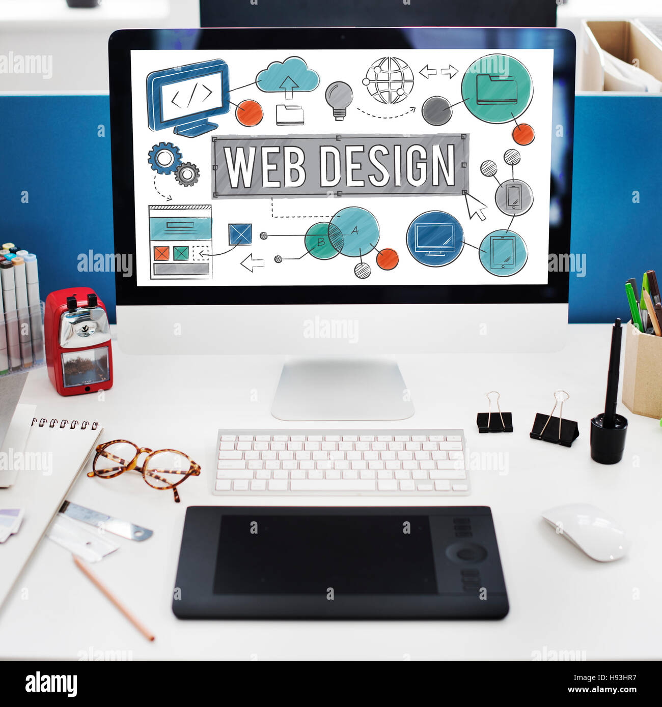 Web Design Technology Digital Illustrations Concept Stock Photo Alamy