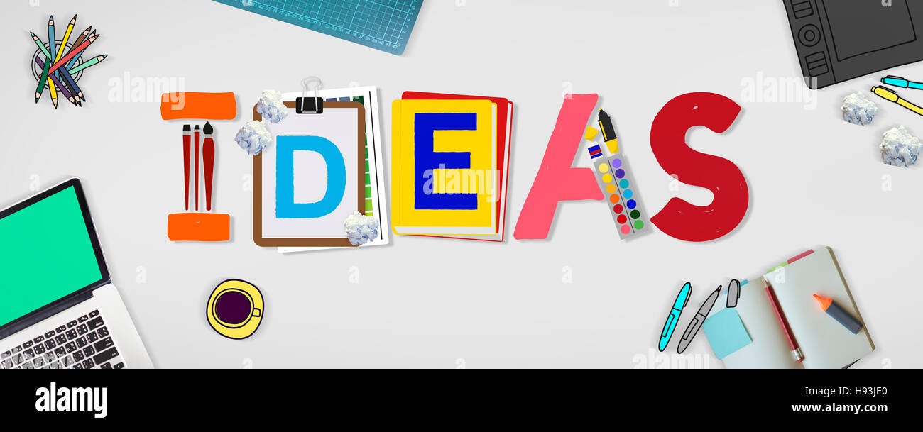 Ideas Creative Art Design Word Concept Stock Photo - Alamy