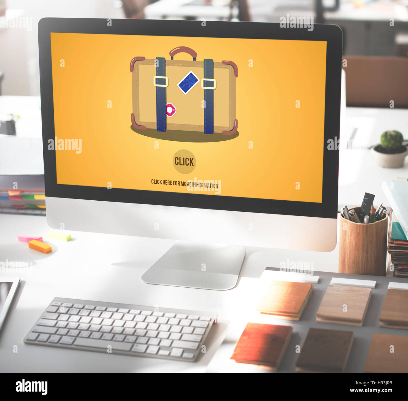 Travel Luggage Suitcase Journey Click Concept Stock Photo Alamy