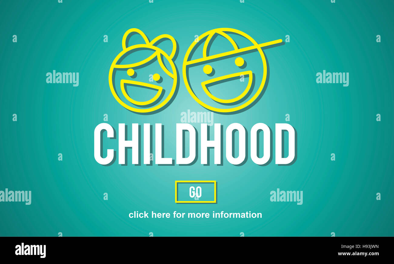 Children Childhood Kids Offispring Website Concept Stock Photo