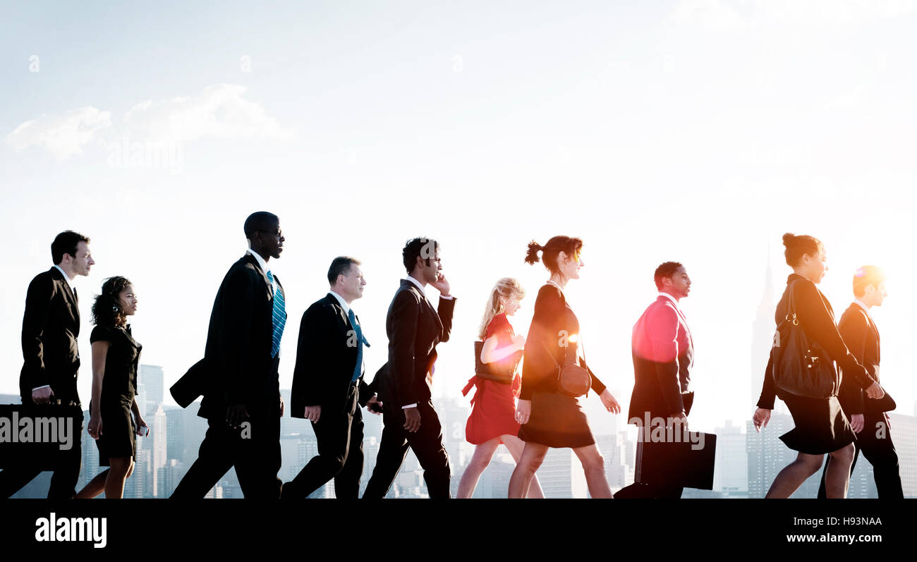 Business People Corporate Walking City Concept Stock Photo - Alamy