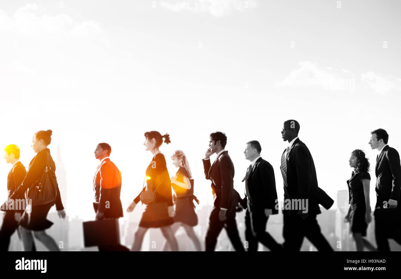 Business People Corporate Walking City Concept Stock Photo - Alamy