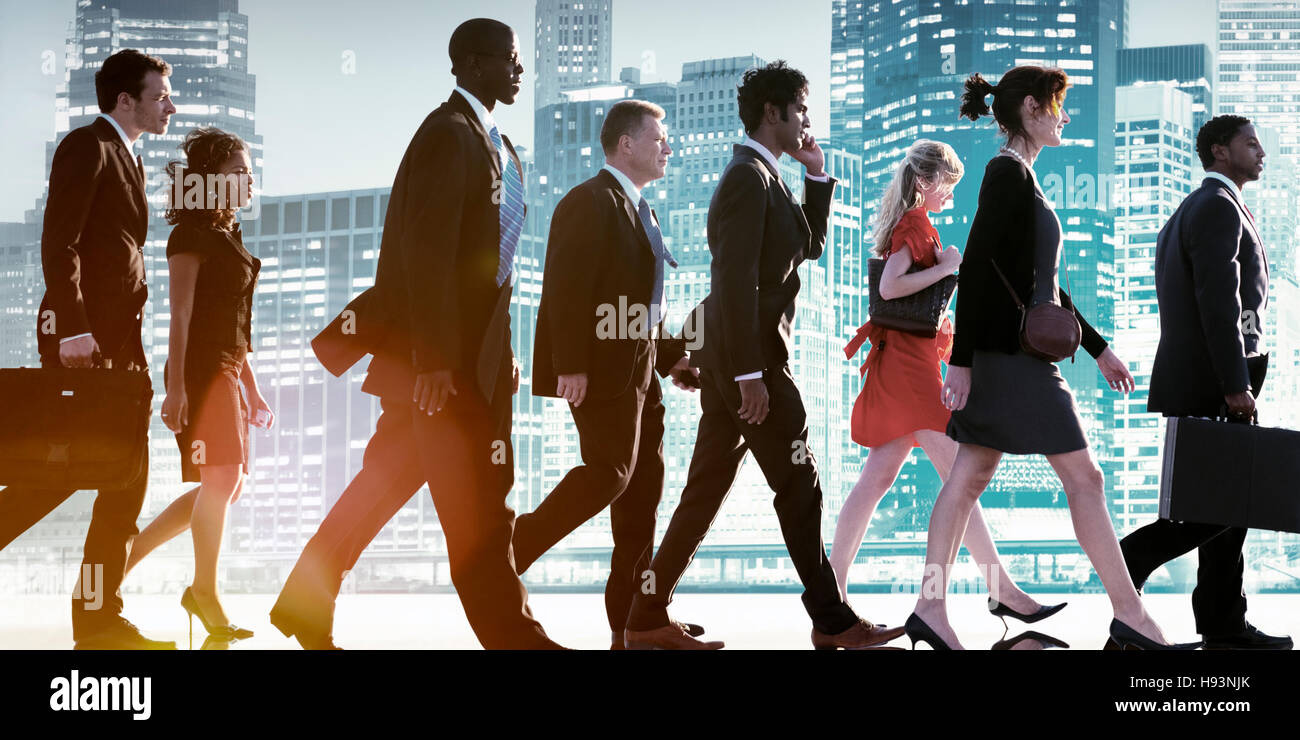 Business People Corporate Walking City Concept Stock Photo - Alamy