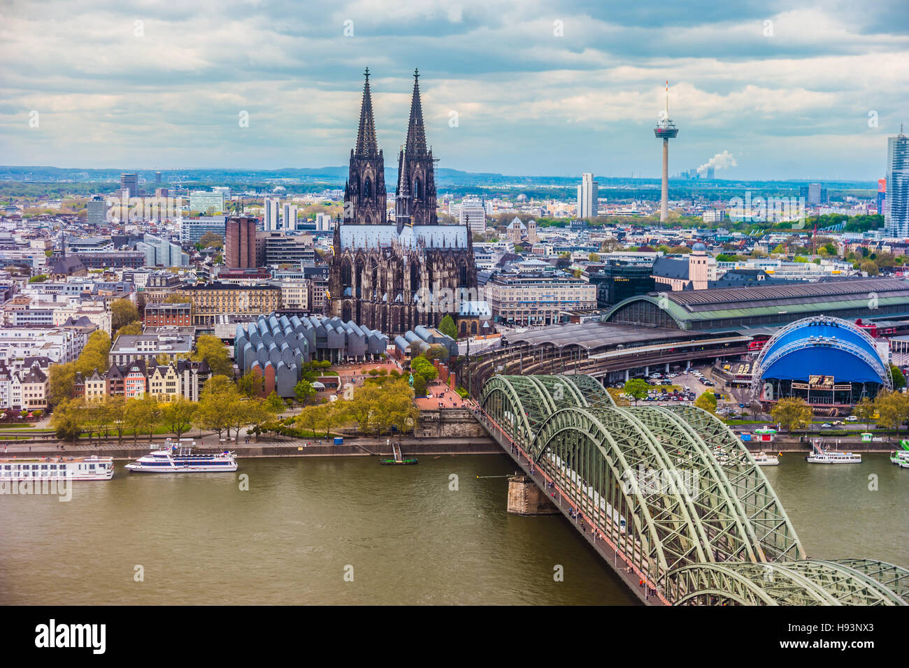 Aerial view of Cologne, Germany Stock Photo - Alamy