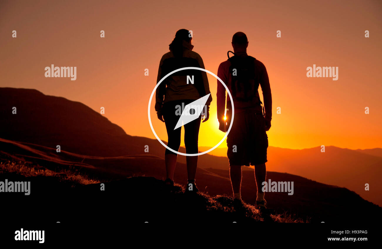 Compass Direction Navigation Adventure Instrument Concept Stock Photo