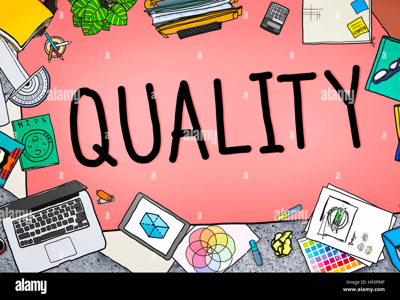 Quality Value Worth Capability Guarantee Concept Stock Photo - Alamy