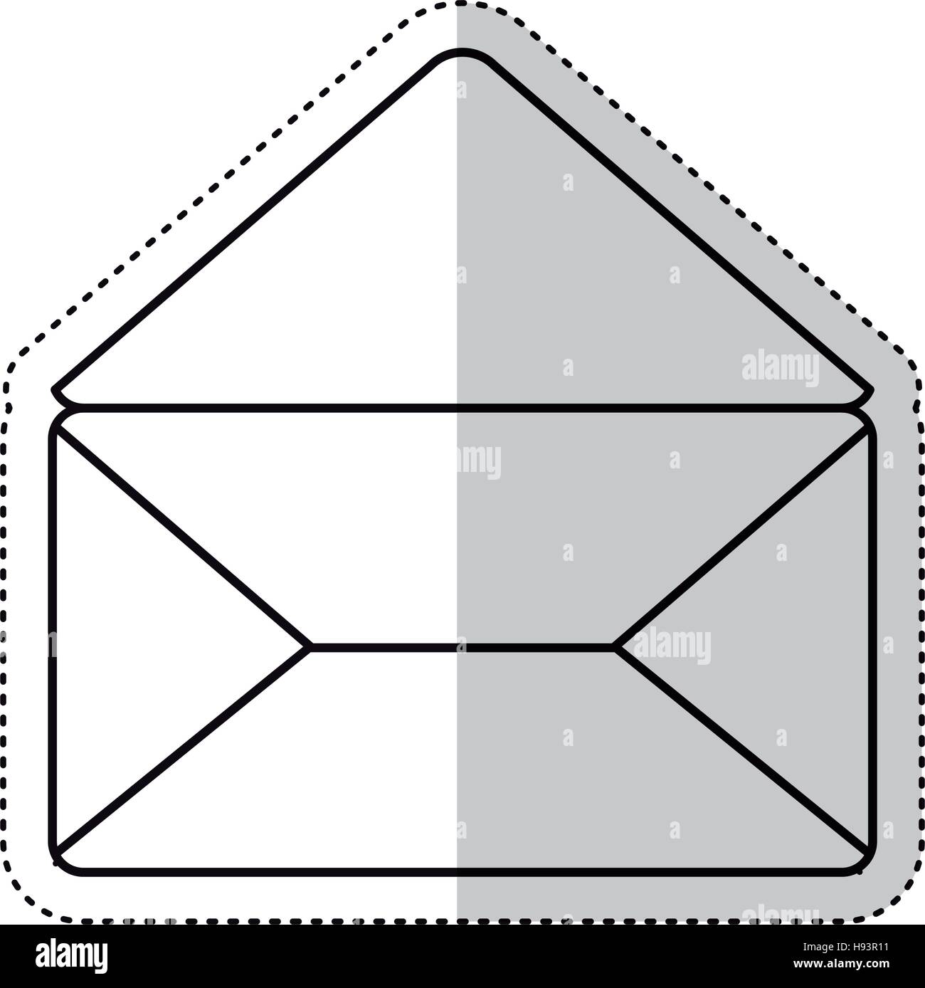 Envelope icon. email mail message letter and marketing theme. Isolated ...