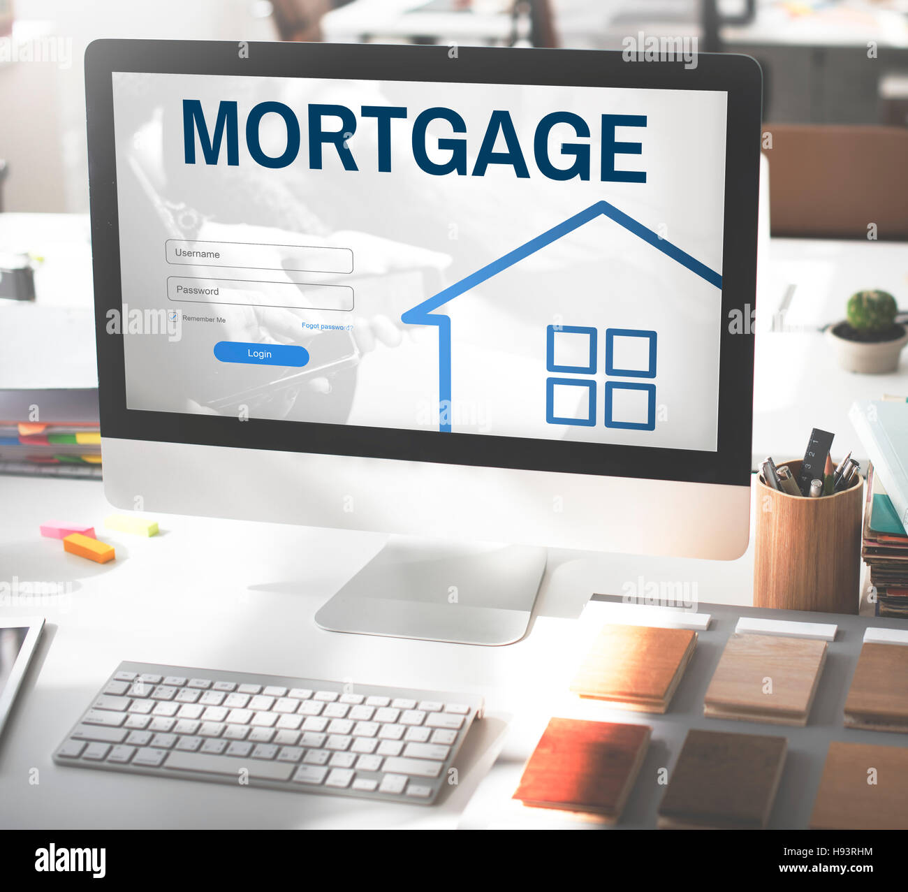 Mortgage Property Login Page  Graphic Concept Stock Photo Alamy