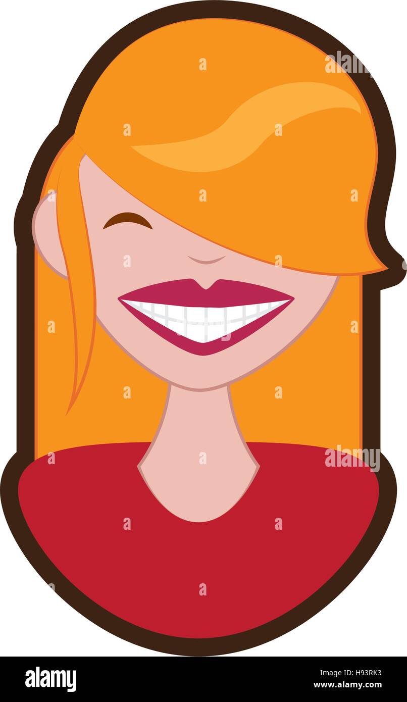 woman smile character icon Stock Vector Image & Art - Alamy