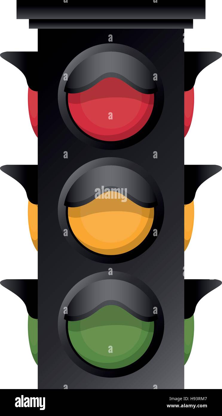 Semaphore icon. Signal road light traffic and urban theme. Isolated design. Vector illustration Stock Vector