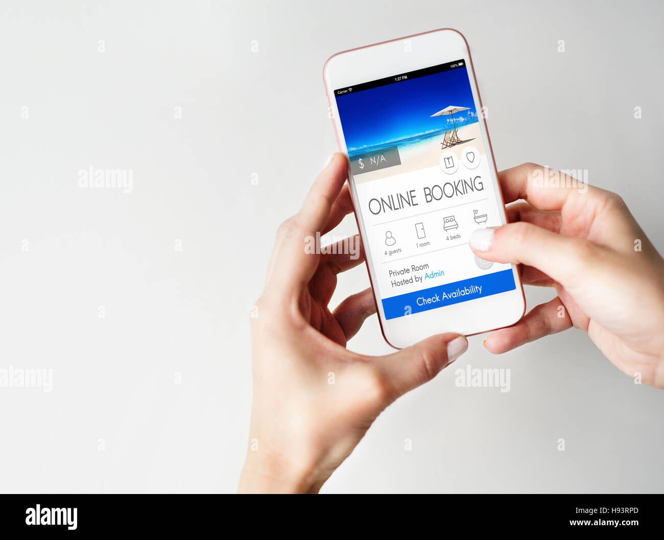 Booking Ticket Online Reservation Travel Flight Concept Stock Photo