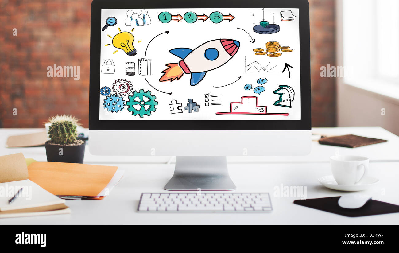 Start Up Business Strategy Growth Planning Concept Stock Photo - Alamy