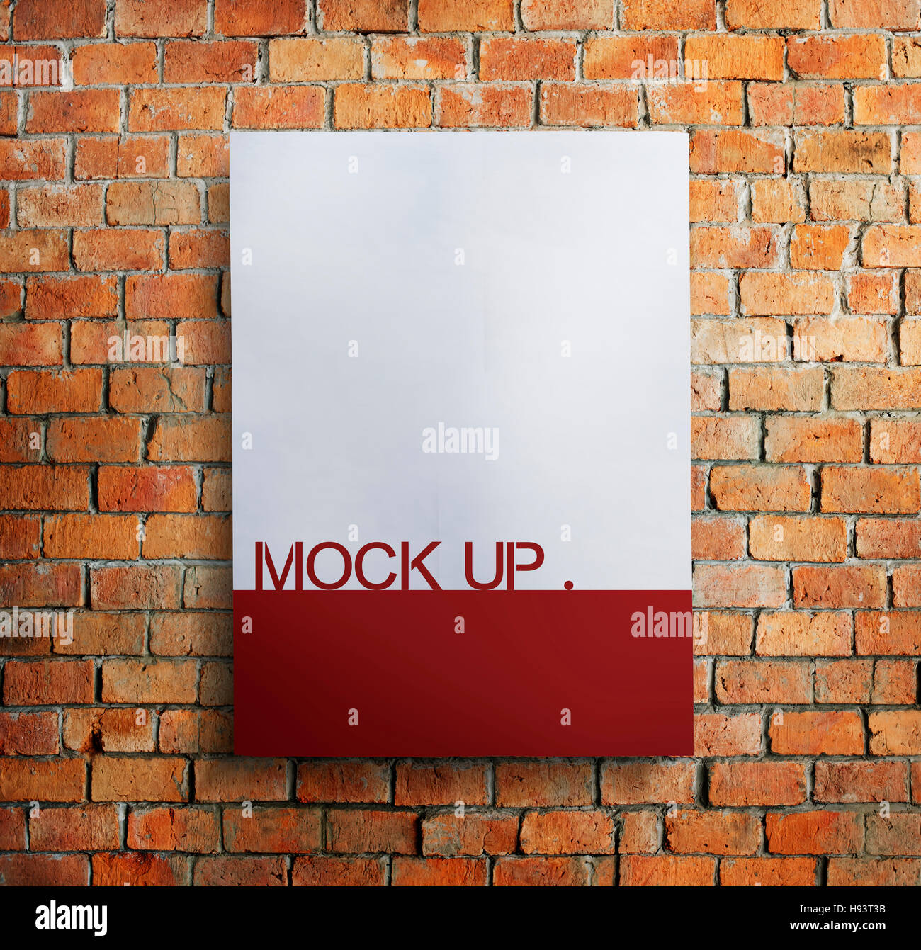 Mock Up Model Typography Object Sample Concept Stock Photo