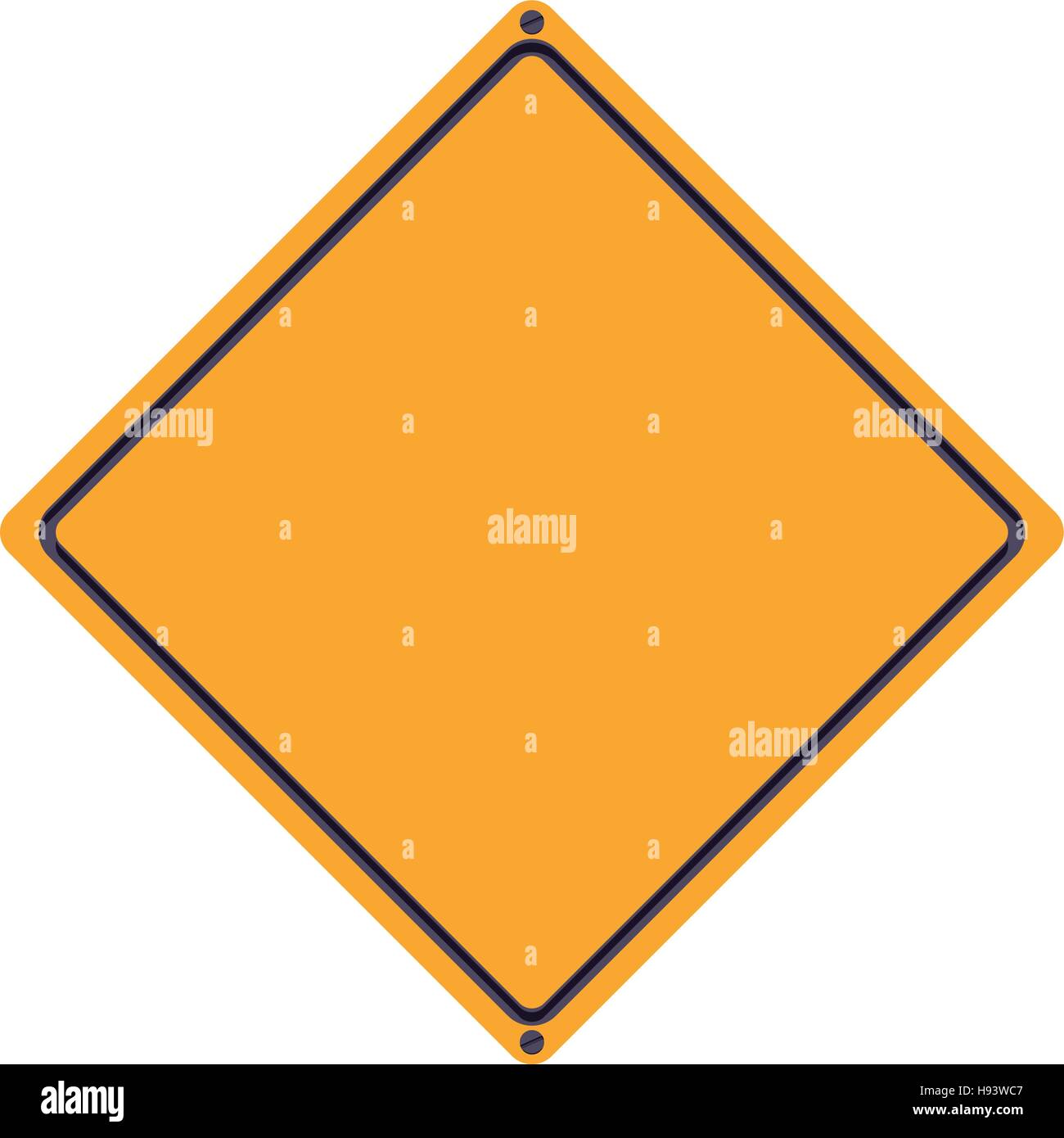 Yellow road sign icon. Street information warning and guide theme. Isolated design. Vector illustration Stock Vector