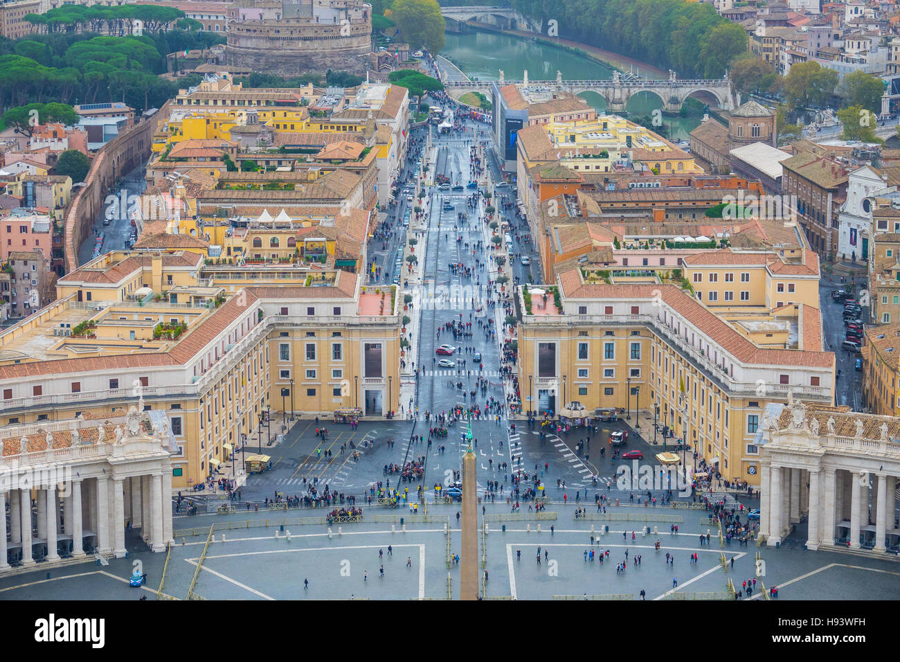 View Over Rome Amazing aerial view over the Vatican and the city of Rome from St ...