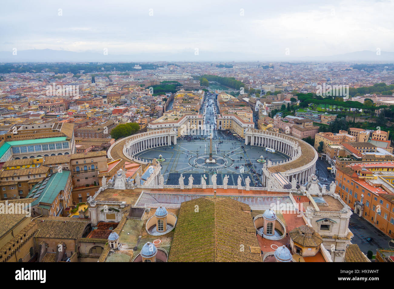 View Over Rome Amazing aerial view over the Vatican and the city of Rome from St ...