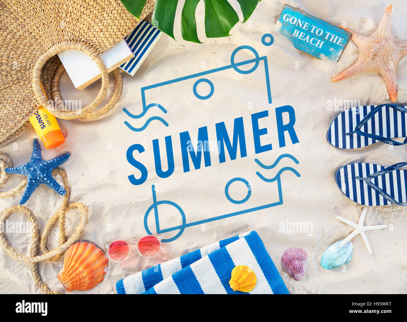 Summer Vacation Fun Concept Stock Photo