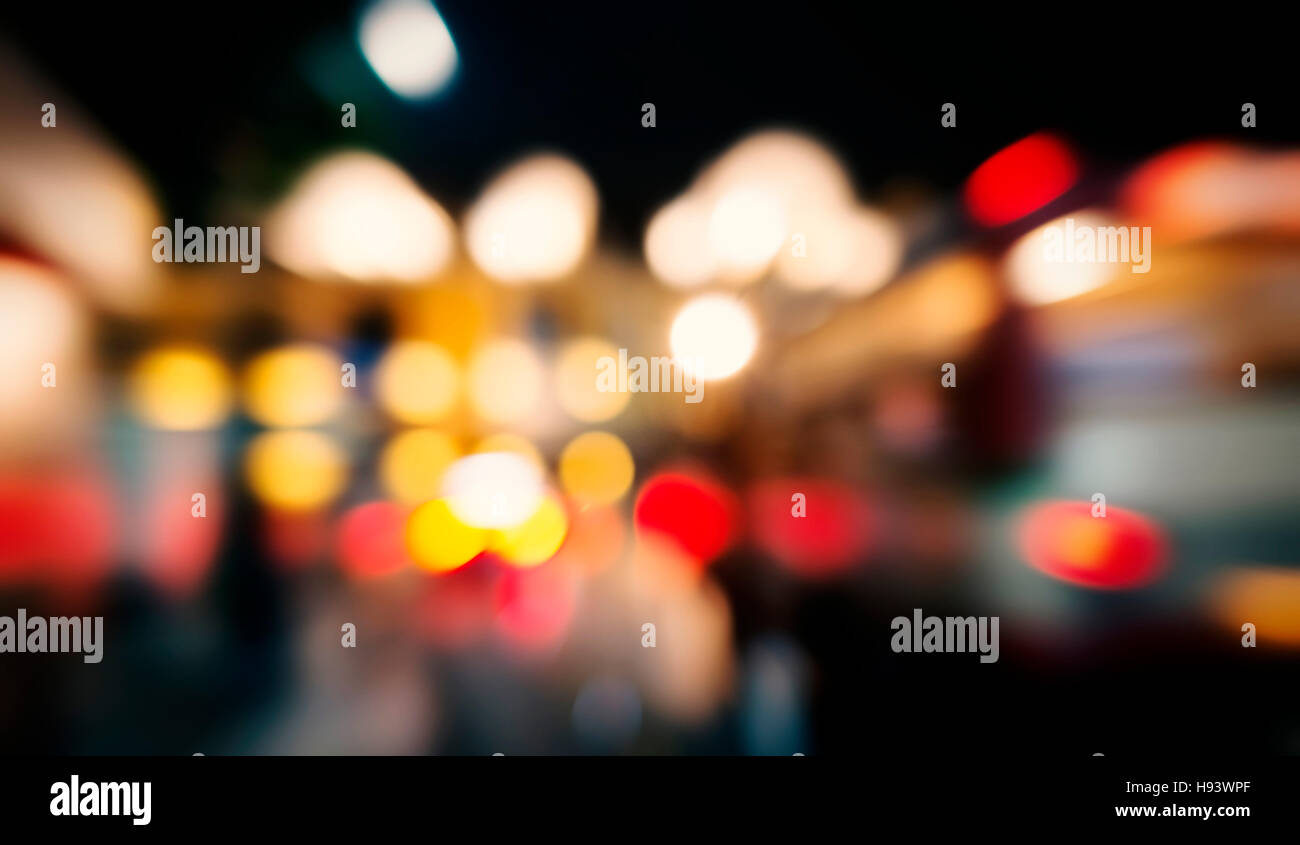 Abstract Night Life City Light Nightlife Defocused Blurred Glowing Abstract Concept Stock ...